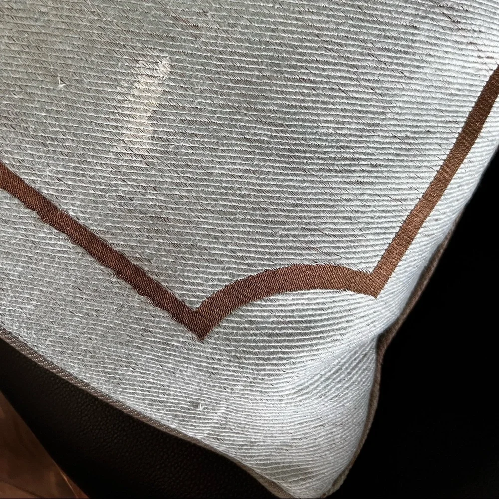 RESTORATION HARDWARE Blue Linen Cotton Silk Throw Pillow Case Only Decorative